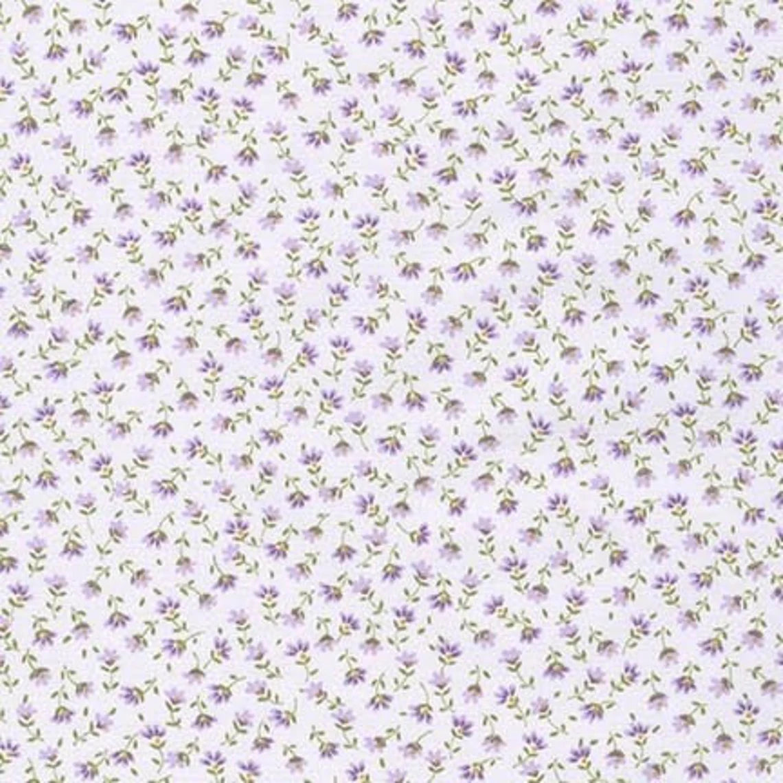 Sevenberry Petite Fleurs Quilt Fabric - Mini Purple Floral on Lavender - 6100 D3-23 - Imported from Japan
