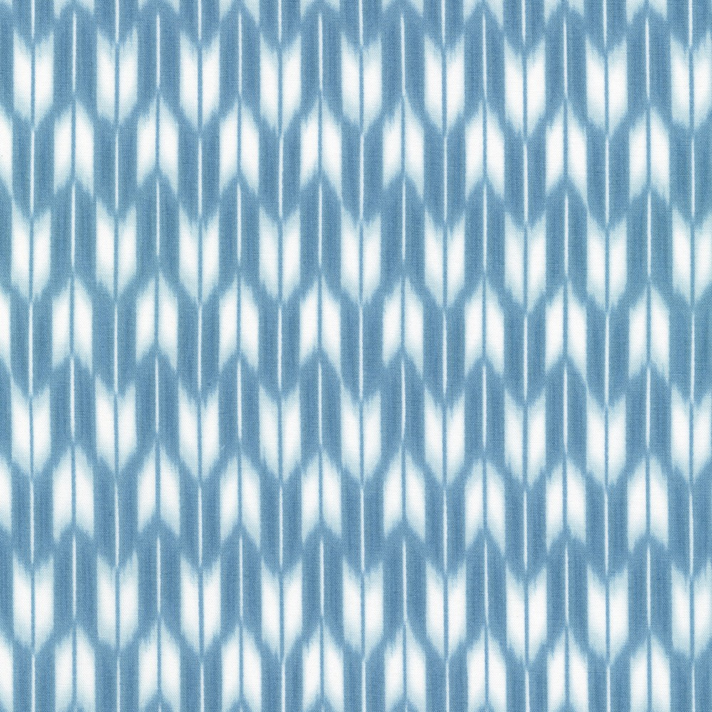 Sevenberry Shibori Blues Quilt Fabric - Chevron in Blue - 850257 D9-4