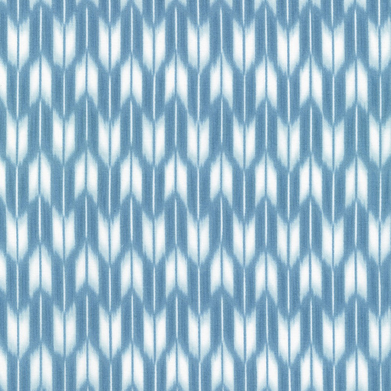 Sevenberry Shibori Blues Quilt Fabric - Chevron in Blue - 850257 D9-4