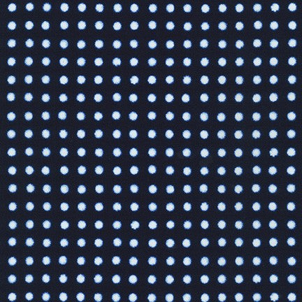 Sevenberry Shibori Blues Quilt Fabric - Dots in Navy Blue - 850257 D3-4