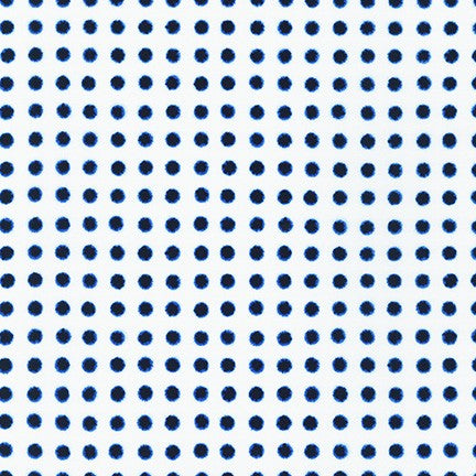 Sevenberry Shibori Blues Quilt Fabric - Dots in White - 850257 D3-1 - Imported from Japan