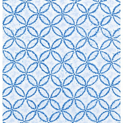 Sevenberry Shibori Blues Quilt Fabric - Orange Peels in White - 850257 D2-3 - Imported from Japan