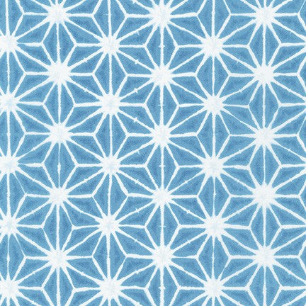 Sevenberry Shibori Blues Quilt Fabric - Stars in Blue - 850257 D4-4