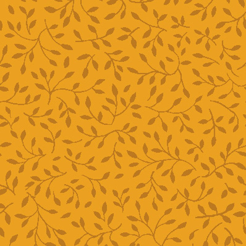 Sew Fusions Quilt Fabric - Mini Leaf in Gold - FLSF D128 Y