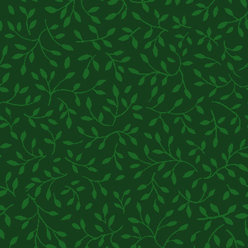 Sew Fusions Quilt Fabric - Mini Leaf in Green - FLSF D129 G