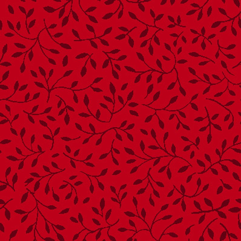 Sew Fusions Quilt Fabric - Mini Leaf in Red - FLSF D128 R