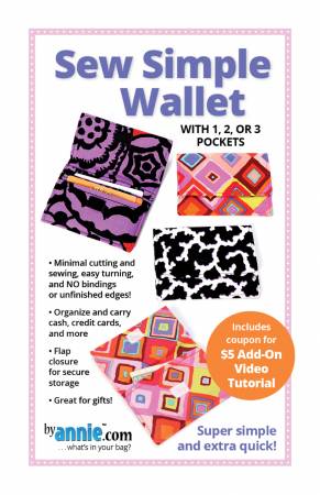 Sew Simlpe Wallet Pattern By Annie - PBA304