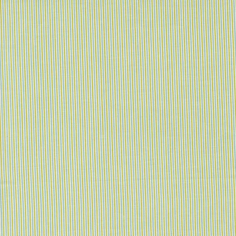 Shine Quilt Fabric - Stripe in Sky Aqua/Grass Green - 55677 22