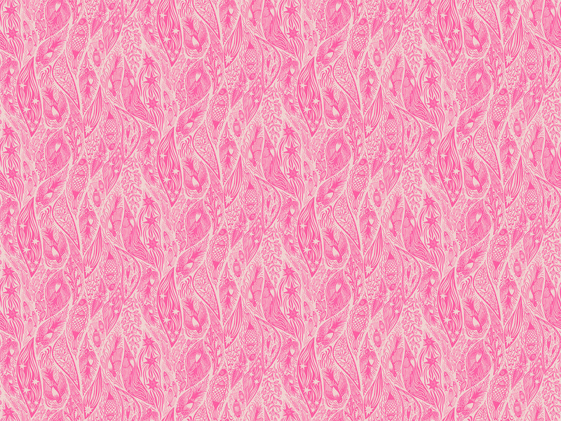 Shooting Star Quilt Fabric by Anna Maria Parry - Current in Bursting Pink - AMT118-23L