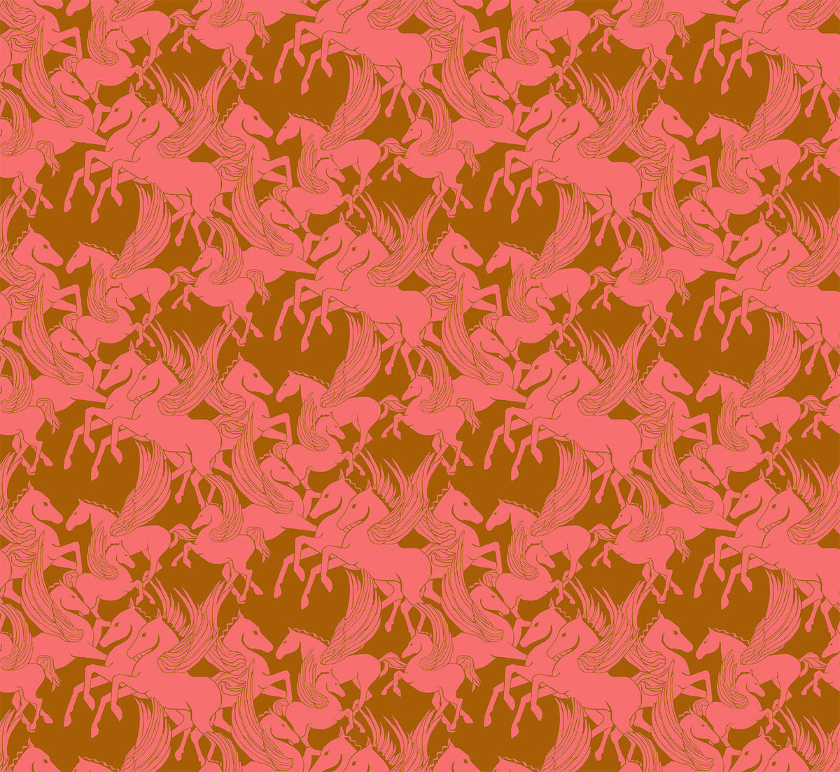 Shooting Star Quilt Fabric by Anna Maria Parry - Mythology in Taffy Gold/Pink - AMT119-23V