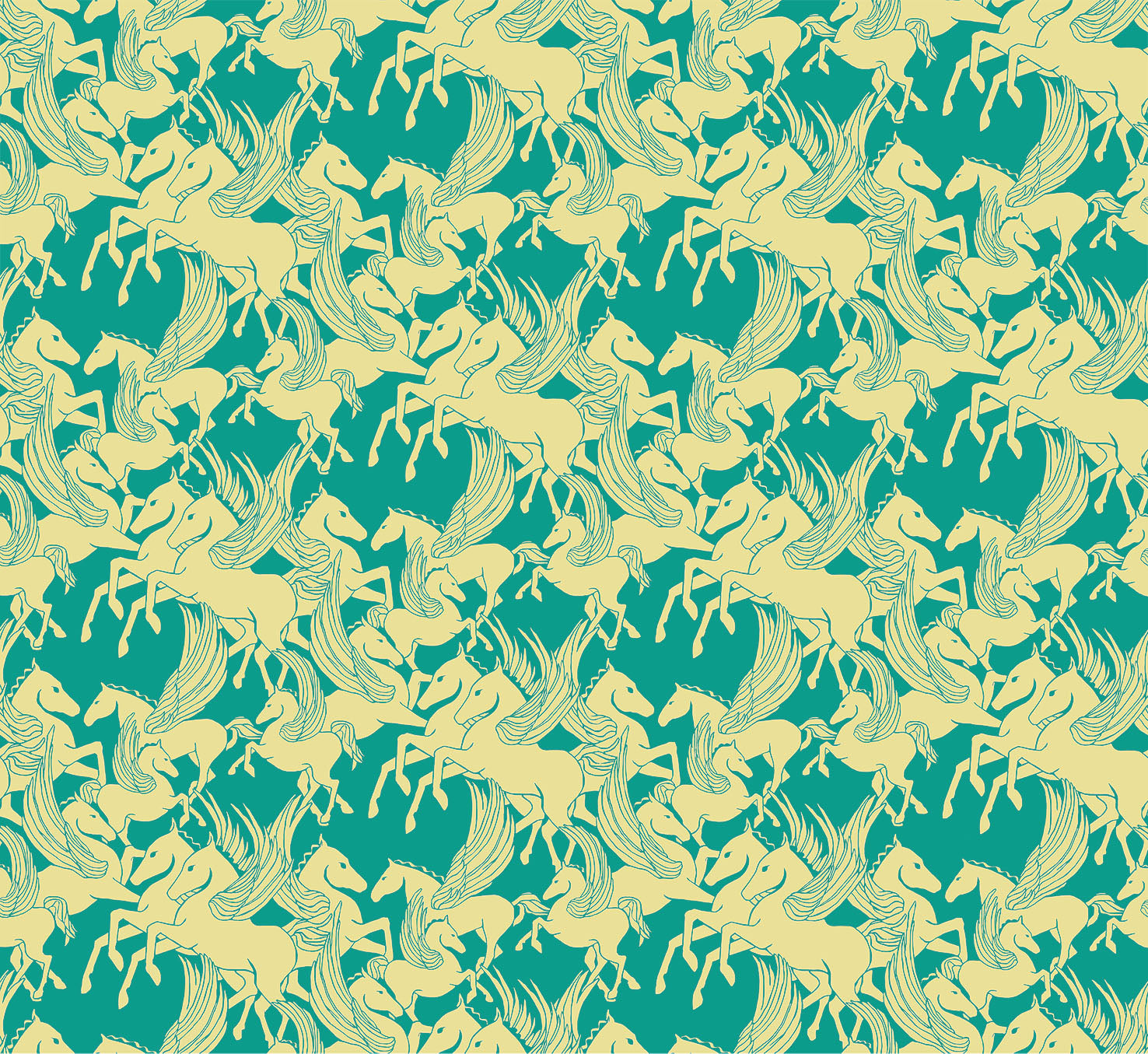 Shooting Star Quilt Fabric by Anna Maria Parry - Mythology in Turquoise - AMT119-62L