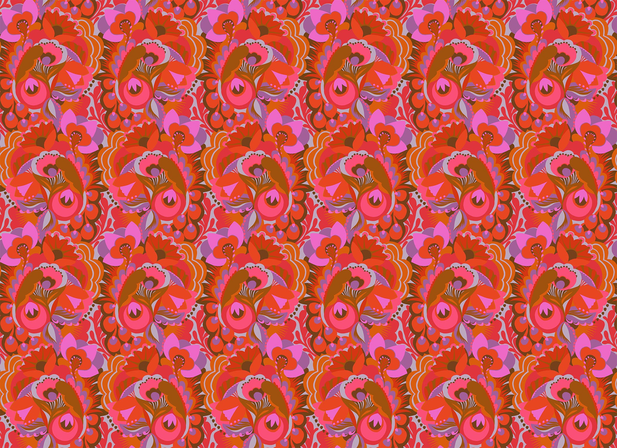 Shooting Star Quilt Fabric by Anna Maria Parry - Unfurl in Amber Gold/Multi - AMT120-38V