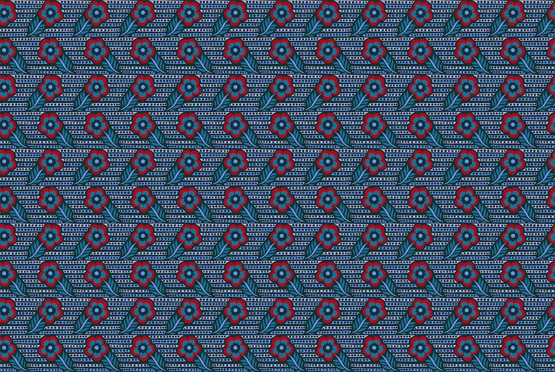 Shooting Star Quilt Fabric by Anna Maria Parry - Woodcarving in Indigo Blue - AMT121-62V