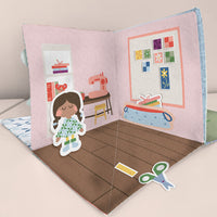 Shop Hop Quilt Fabric - Button Lane Doll House Canvas Panel - Y4795-5 - SOLD AS A 54" PANEL - 100% COTTON CANVAS