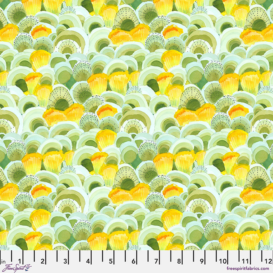 Sisters Mountain Meadow Quilt Fabric - Rabbitbrush and Sage in Sage Green - PWKD003.SAGE
