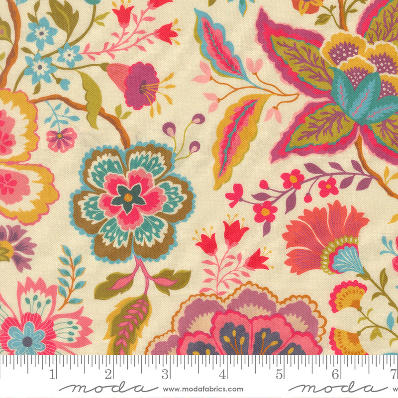 Sitara Quilt Fabric - Jasmine in Cream - 11980 11