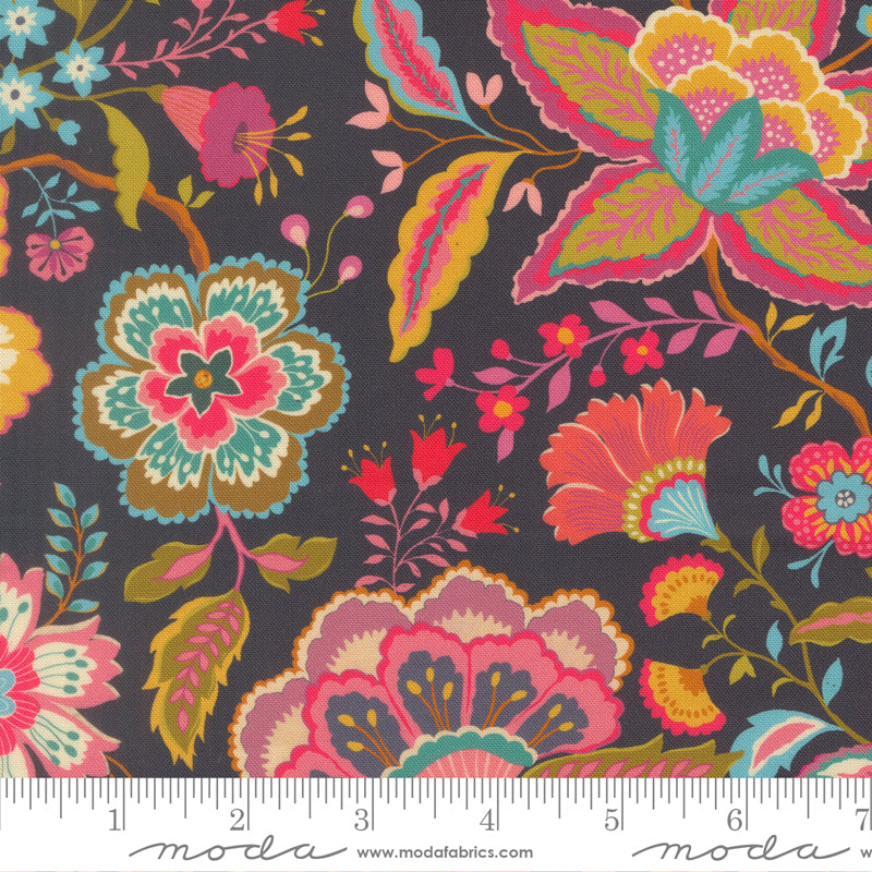 Sitara Quilt Fabric - Jasmine in Midnight Blue - 11980 12
