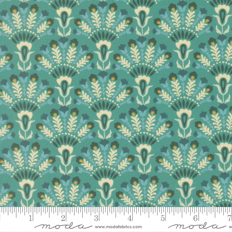 Sitara Quilt Fabric - Opaline in Blue Chill Turquoise - 11983 16