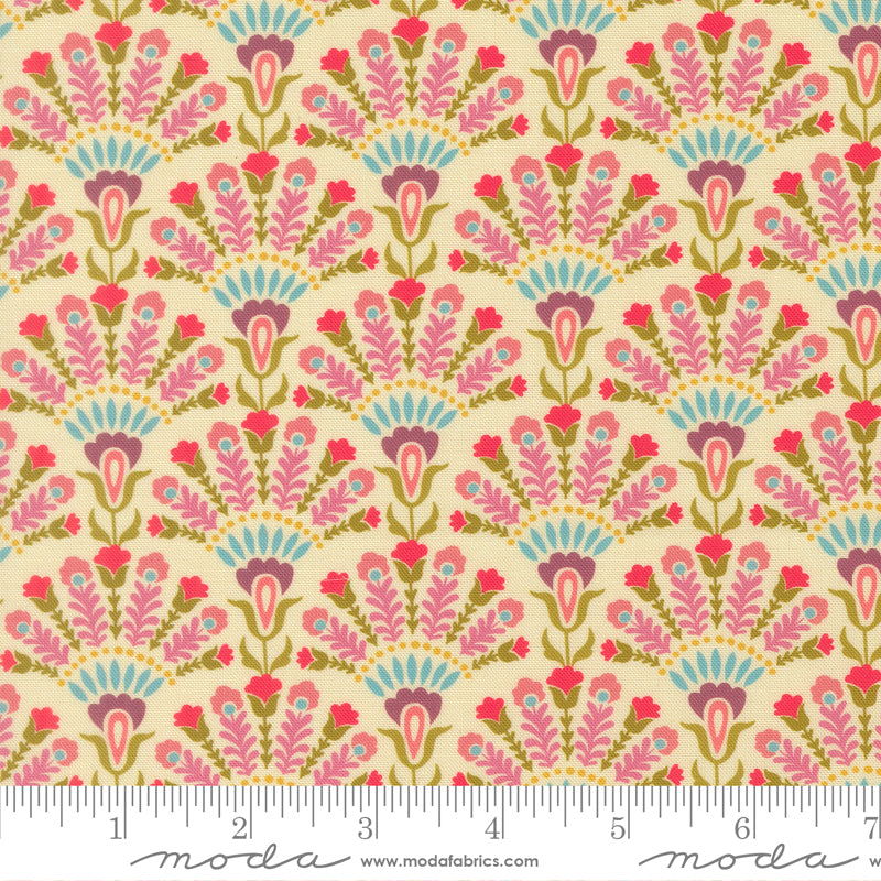 Sitara Quilt Fabric - Opaline in Cream/Multi - 11983 11