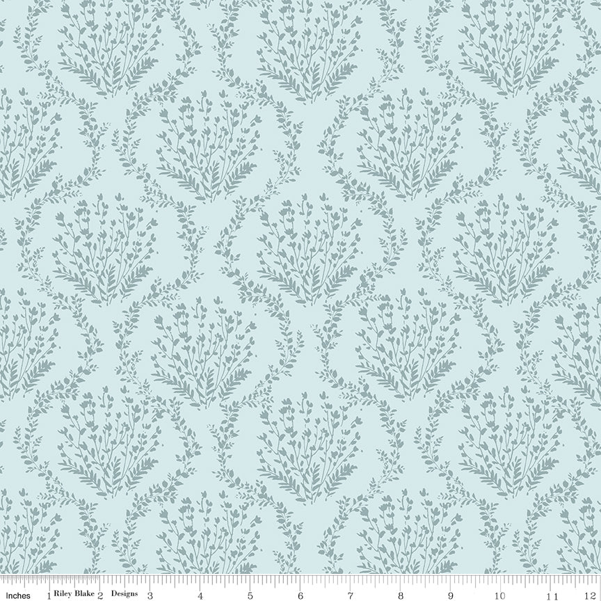 Sketchbook Quilt Fabric - Vines in Blue - CD17523-BLUE