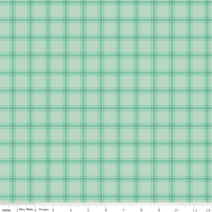 Southern Charm Quilt Fabric - Gingham in Mint Green - C17444-MINT