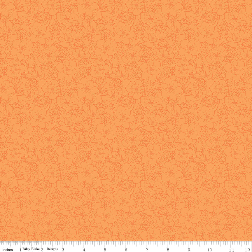 Southern Charm Quilt Fabric - Magnolia Tonal in Orange - C17445-ORANGE