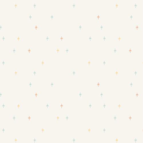 Sparkle Elements Quilt Fabric - Mellow (Aqua/Orange) Sparkle - SKE80111