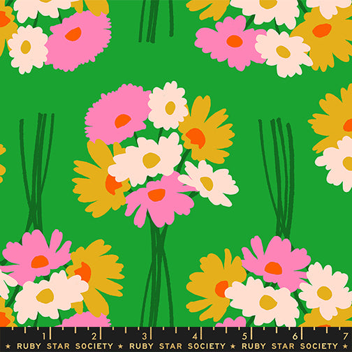 Sparkle Mart Quilt Fabric by Ruby Star Society - Flower Department in Verdant Green - RSS0118 16