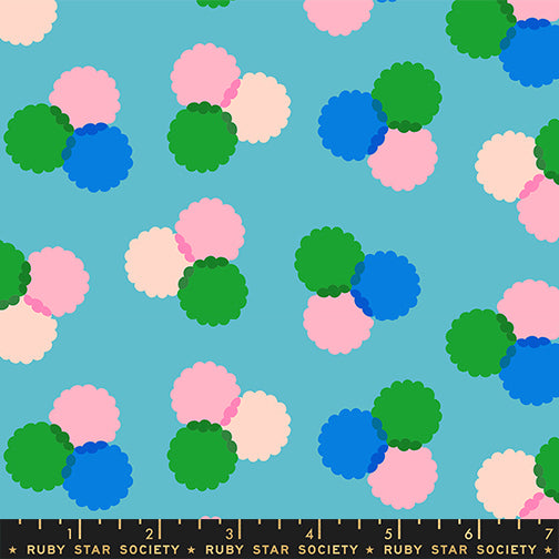 Sparkle Mart Quilt Fabric by Ruby Star Society - Puffs Blenders in Dark Turquoise - RSS0122 13