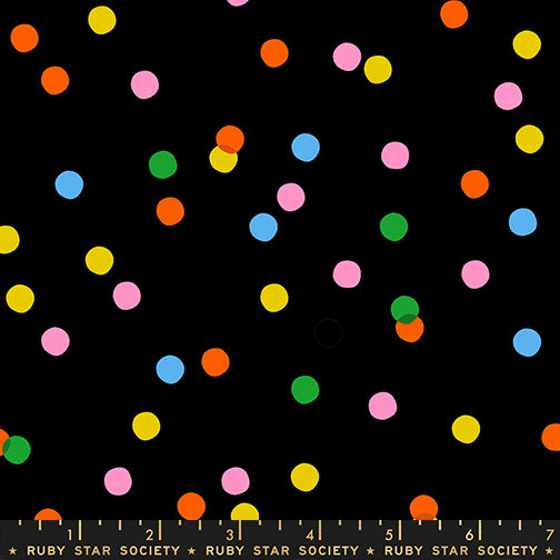 Sparkle Mart Quilt Fabric by Ruby Star Society - Spritz Dots in Black - RSS0123 19