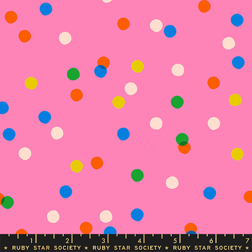 Sparkle Mart Quilt Fabric by Ruby Star Society - Spritz Dots in June Pink - RSS0123 16