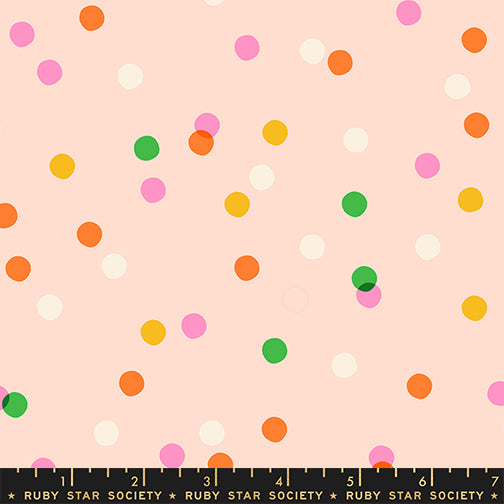 Sparkle Mart Quilt Fabric by Ruby Star Society - Spritz Dots in Peach Blossom - RSS0123 15