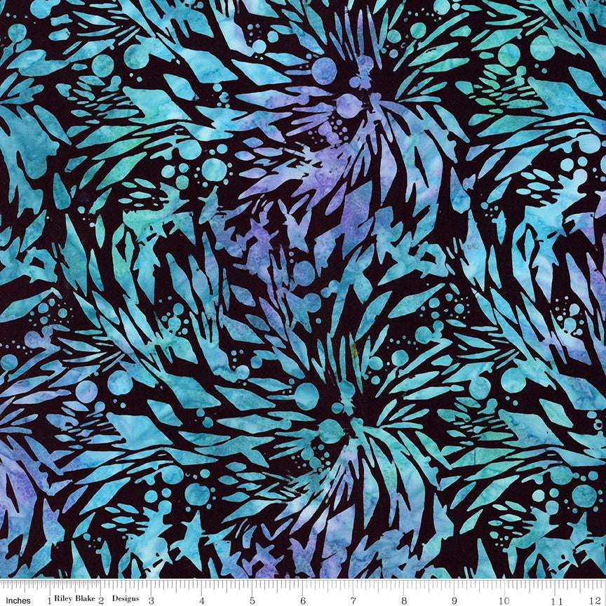 Splatter Expressions Batiks Quilt Fabric - Shards in Masquerade Black/Multi - BT23390-187