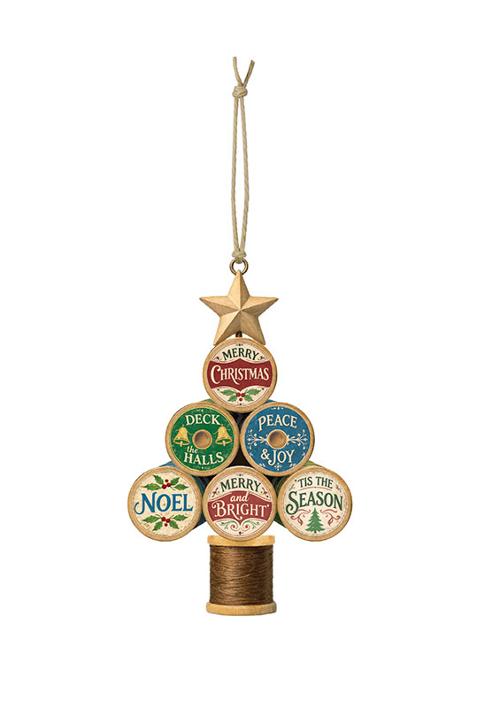 Spool Tree Christmas Ornament - CH4010