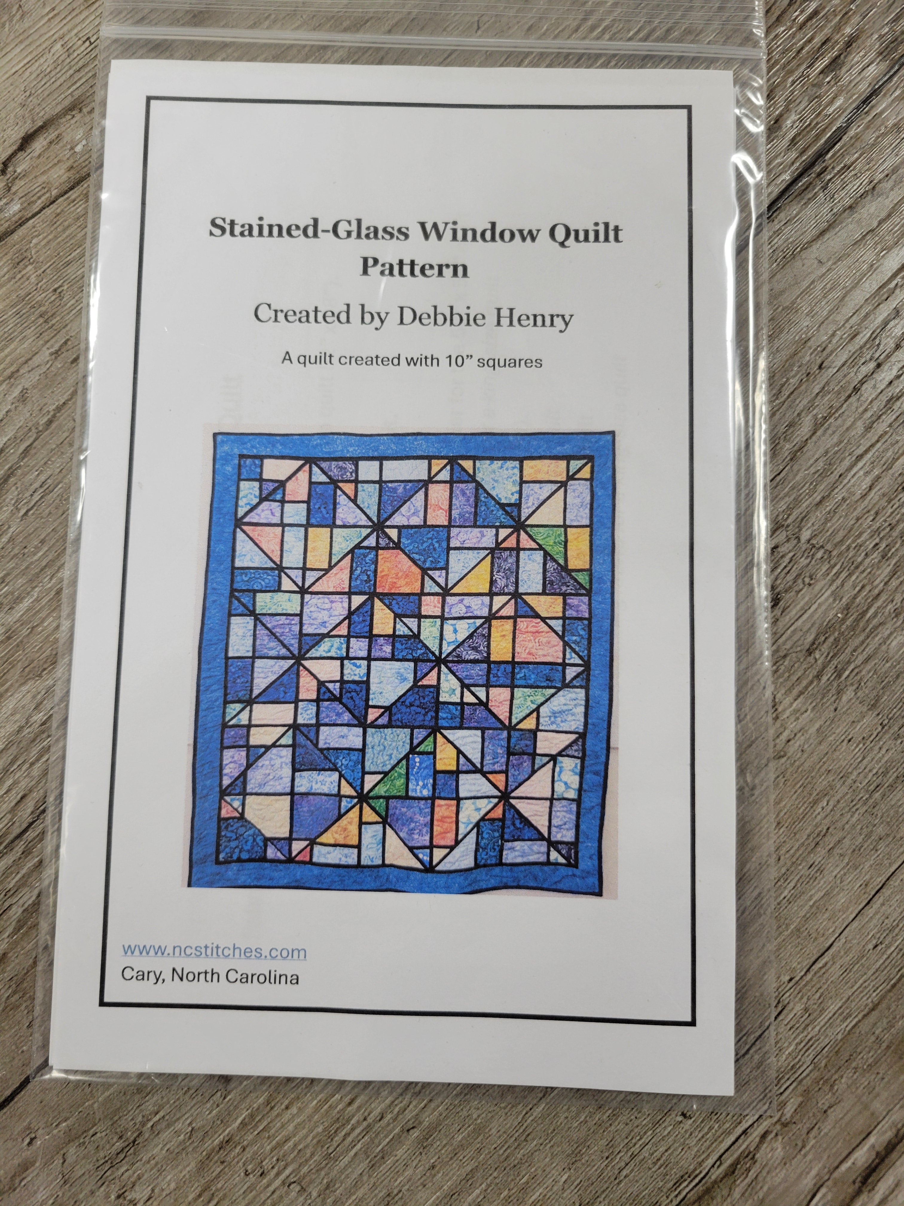 ステンドグラス No.4 ステンドグラス No.4 Stained-Glass Window Quilt Pattern by Debbie