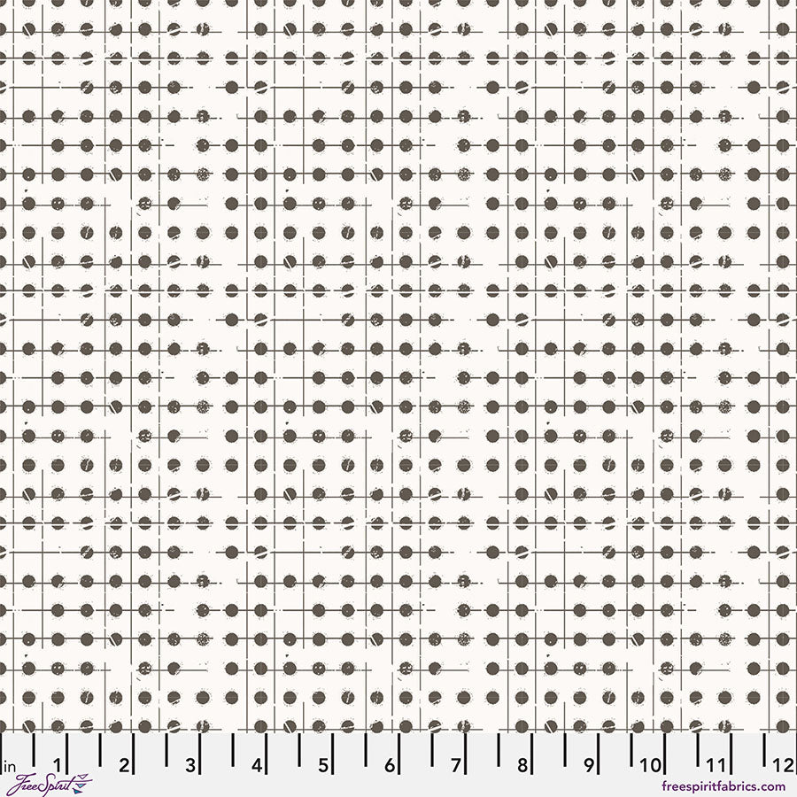 Stamped Quilt Fabric - Dot Plot in Paper - PWSE045.PAPER