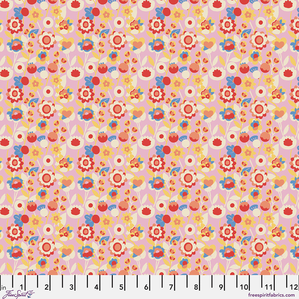 Stannie and Lloyd Quilt Fabric - Marmalade in Bloom Pink - PWAE013.BLOOM