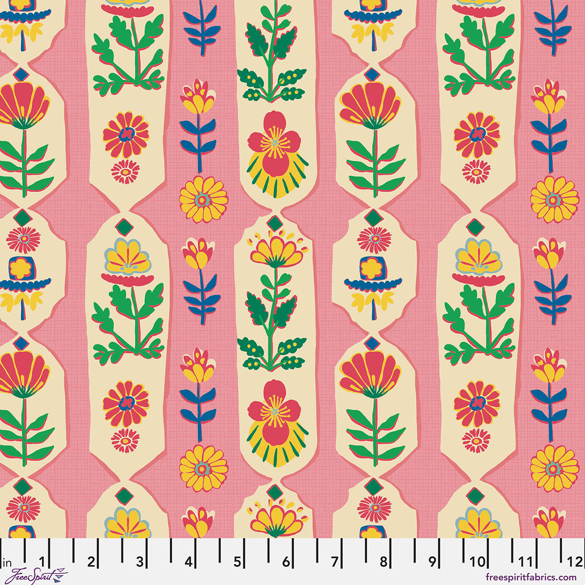 Stannie and Lloyd Quilt Fabric - Primrose Path in Bloom Pink - PWAE004.BLOOM