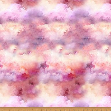 Stardust Fables Quilt Fabric - Colorful Clouds in Fuchsia Pink - Y5843-23 FUCHSIA