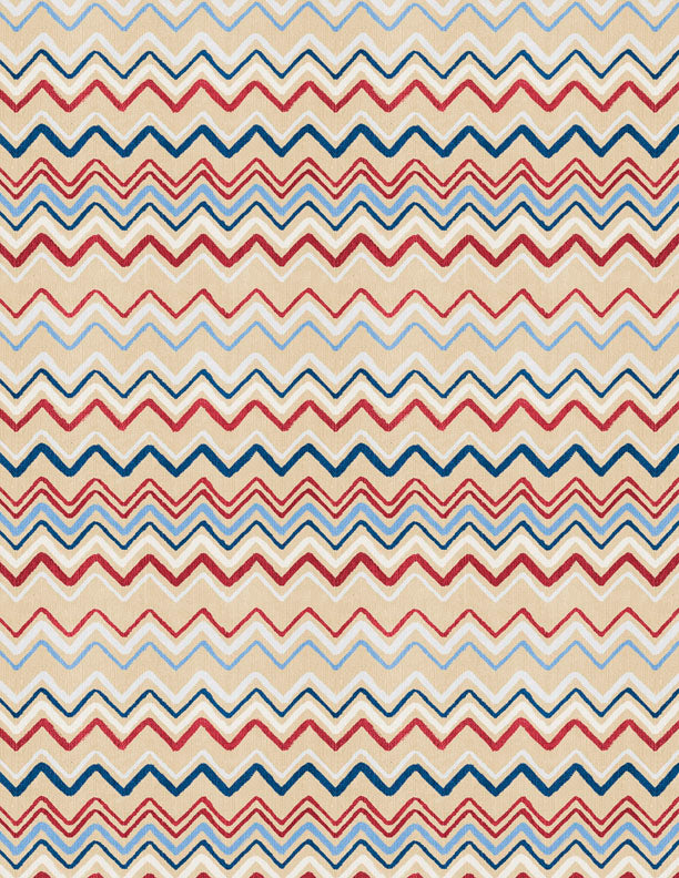 Stars of Valor Quilt Fabric - Chevrons All Over in Cream - 3028 30087 231