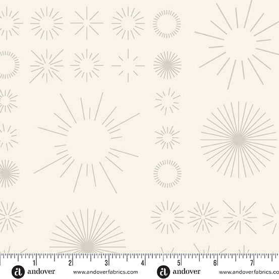 Still Quilt Fabric by Libs Elliott - Bursts in Bone Cream - A-1347-L