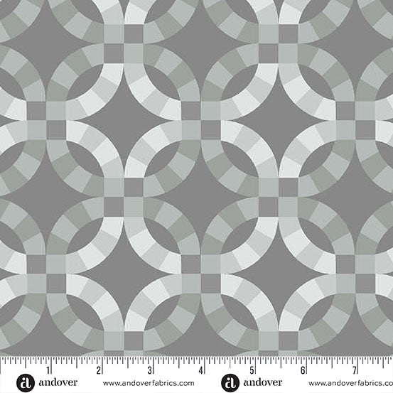 Still Quilt Fabric by Libs Elliott - DWR Wedding Ring in Battleship Gray - A-1348-C