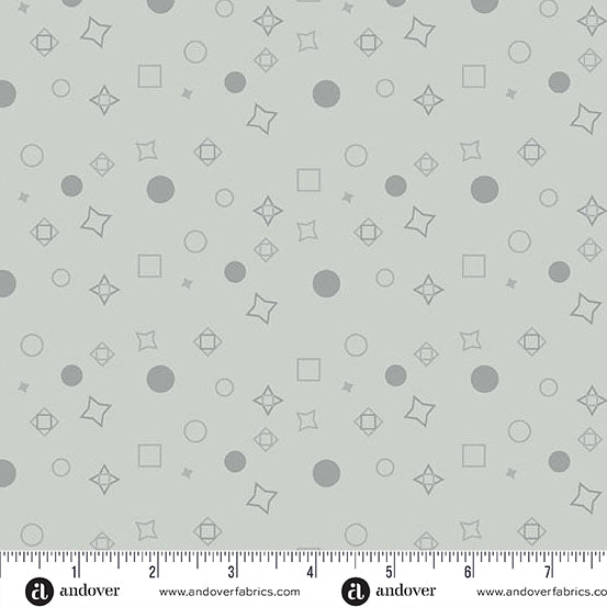 Still Quilt Fabric by Libs Elliott - Space Junk in Ash Gray - A-1353-C
