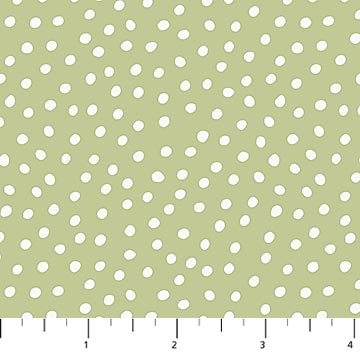 Story Book Quilt Fabric - Dots in Green - 91338-70