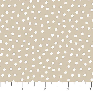 Story Book Quilt Fabric - Dots in Taupe - 91338-14