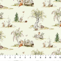 Story Book Quilt Fabric - Scene in Green - 91334-70