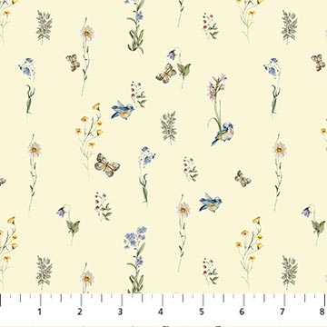 Story Book Quilt Fabric - Plants in Yellow - 91336-50