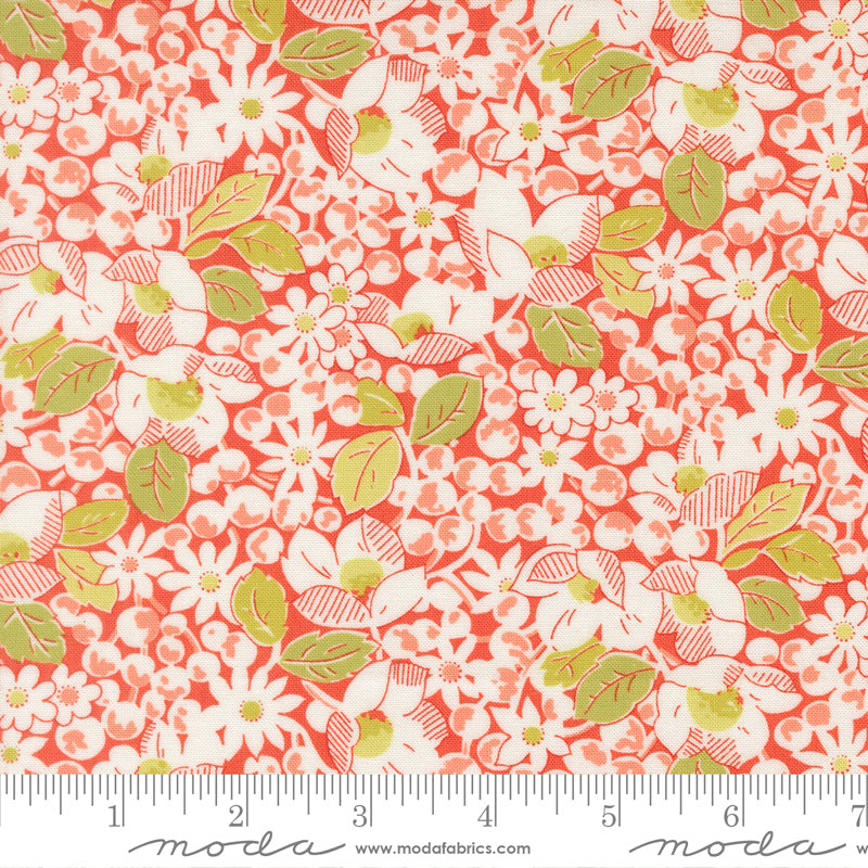 Summer's End Quilt Fabric - Garden Bounty in Persimmon Red - 35430 16