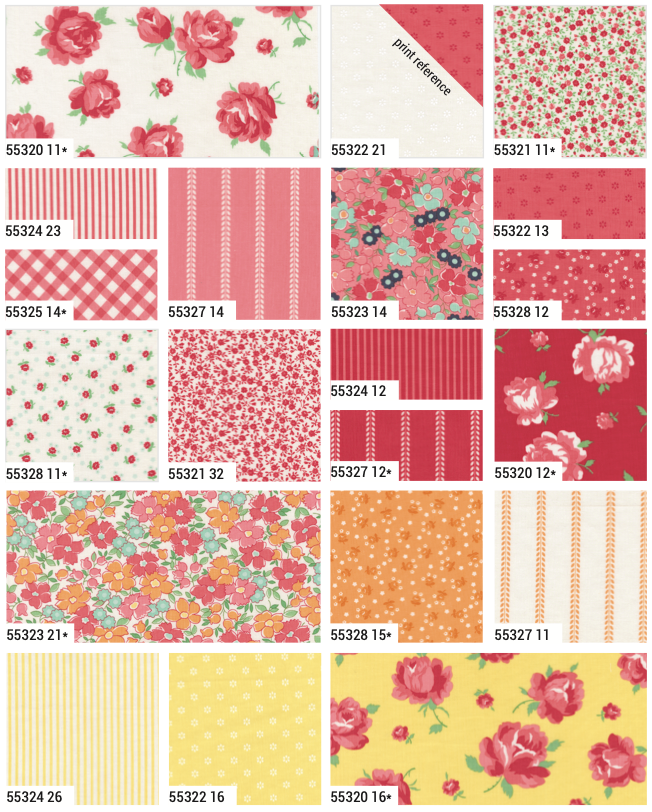 Summertime Quilt Fabric - 40 piece Fat Quarter Bundle - 55320AB