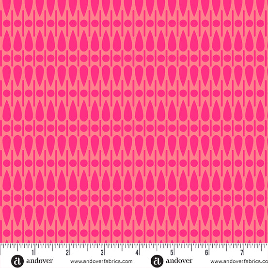 Sun Print 2024 Quilt Fabric by Alison Glass - Scatter Geometric in Taffy Pink - A-672-E